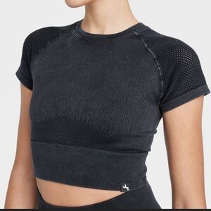 Seamless Crop Short Sleeve Top